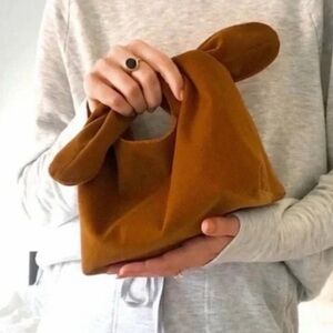 Merit Beauty Brown Corduroy Signature Bag